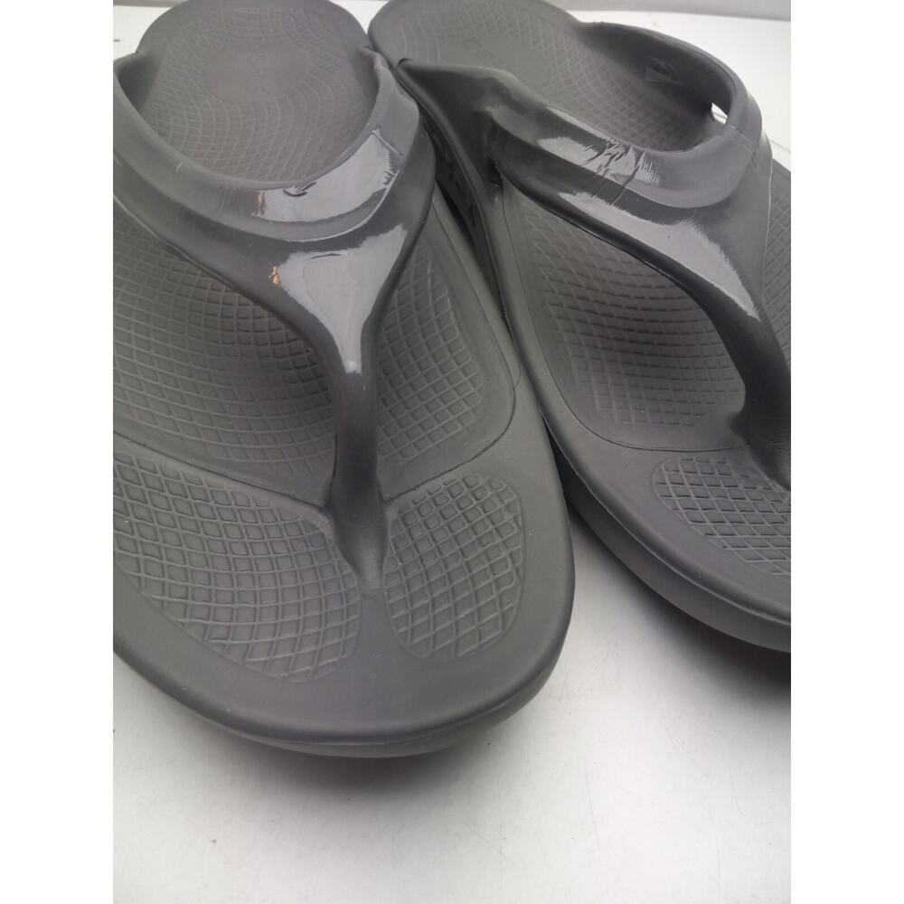 OOFOS Oolala Comfort Luxe Sandals Flip-Flops Thongs Gray Womens Sz 10 - Picture 3 of 12